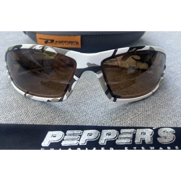 Peppers Polarized Sunglasses LP265-0 Juggermaul Speedline Pepper’s Glasses Case - Picture 2 of 12